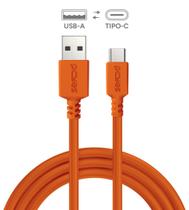 Cabo USB a 2.0 Macho P/ USB TIPO-C - Laranja - Caixa JBL - 2 Metros - CBPY02L
