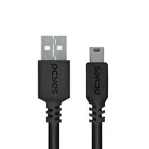 Cabo USB a 2.0 Macho para Mini USB B Macho 28AWG Puro Cobre 1 Metro - PUANM2-1 Cabo USB a 2.0 Macho para Mini USB B Macho 28AWG Puro Cobre 1 Metro - PUANM2-1