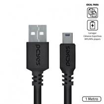 Cabo usb a 2.0 macho para mini usb b macho 28awg puro cobre 1 metro - puanm2-1 Cabo usb a 2.0 macho para mini usb b macho 28awg puro cobre 1 metro - puanm2-1