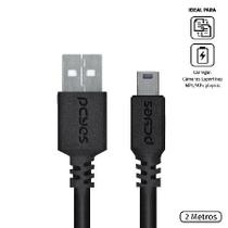 Cabo Usb A 2.0 Para Mini Usb B 2.0 - Preto - 2 Metros - Puanm2-2 Cabo Usb A 2.0 Para Mini Usb B 2.0 - Preto - 2 Metros - Puanm2-2