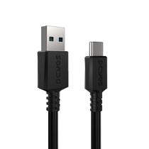 Cabo USB a 3.0 Macho P/ USB TIPO-C - Preto - 3 Metros - PUCAP3-3