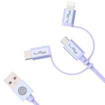 Cabo Usb A 3 Em 1 Lightning/Micro Usb/Tipo C - Lity