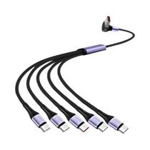 Cabo USB-A 5 Em 1 De Carregamento Super Rápido 66W Para iPhone Huawei Samsung Xiaomi