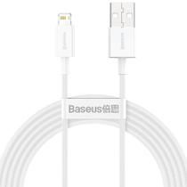 Cabo USB-A A Lightning Baseus CALYS-C02 Superior 2.4A - Branco 2 Metros