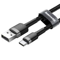 Cabo USB-A A USB-C Baseus Cafule - Preto/Cinza 1 Metro (CATKLF-BG1)