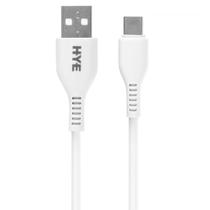Cabo USB-A A USB-C Hye HYE30C - Branco 1 Metro Cabo USB-A A USB-C Hye HYE30C - Branco 1 Metro