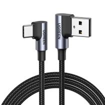 Cabo Usb A/C Ugreen Angular Dados/Carregamento 2 Metro Preto