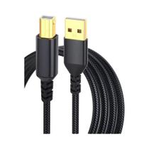 Cabo USB a De 16 Pés Para Impressora, Transferência De Dados De 480 Mbps Para Dispositivos USB a