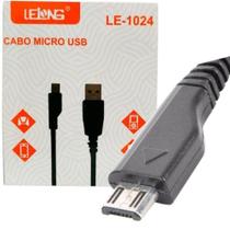 Cabo USB A Macho Para USB V8 Lelong LE-1024 1 Metro Preto