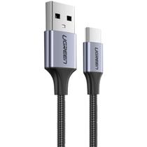 Cabo USB-A para Tipo C Ugreen, USB 2.0, Trançado, 3m, Cinza Espacial - UG-60408