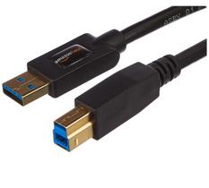 Cabo USB-A para USB-B 3.0 Amazon Basics 1,8 m 4,8 Gbps preto