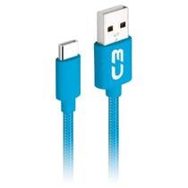 Cabo USB-A para USB-C C3Plus CB-C11BL 2A Recarga 1 Metro