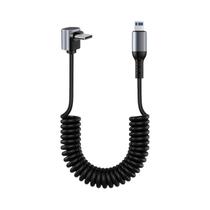 Cabo USB a Para USB C Retrátil Em Ângulo De 90 Graus Para iPhone 17/16 Samsung Galaxy S24/S23