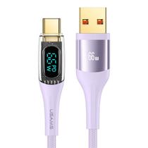 Cabo Usb-a Para Usb-c Turbo 66w Pd Usams Com Display 1.2m Cabo Usb-a Para Usb-c Turbo 66w Pd Usams Com Display 1.2m