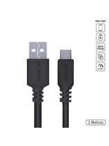 Cabo Usb A-Tipo C 2.0 Celular 2m Preto Cabo Usb A-Tipo C 2.0 Celular 2m Preto