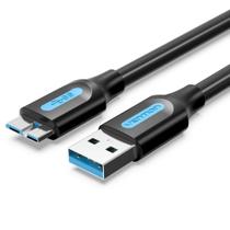Cabo USB A Vention Para Micro B 3.0 Hd Externo Preto 1m