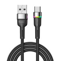 Cabo USB-A x USB-C 3A Fast Charging Color LED 2m Essager
