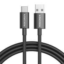 Cabo USB-A x USB-C 3A Quick Charge 3.0 TPE 1m Rocoren