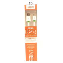 Cabo Usb Android Carregamento Dados Kaidi Tipo C 2M Kd-327C