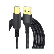 Cabo USB B Para a Trançado Em Nylon De Alta Velocidade Para Impressora E Scanner HP Canon Epson Dell