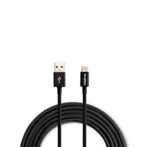 Cabo USB-C 1,5m em Nylon Preto Intelbras EUAC 15NP