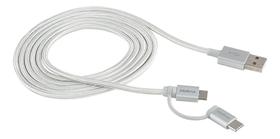 Cabo Usb C 1,5m Usb Micro Nylon Branco Euabc 15nb Intelbras