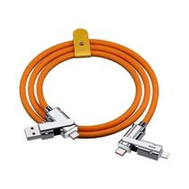 Cabo USB C 4 Em 1 Com Carregamento Rápido PD De 120W Para iPhone 13 14 15 16 17 Samsung Xiaomi Redmi