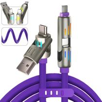 Cabo USB-C 4 em 1 LWW 240W PD - Carregamento Rápido 5A (1,2m)