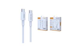Cabo USB-C 60W 1 Metro Branco Compatível com Todos Dispositivos Tipo C Cabo USB-C 60W 1 Metro Branco Compatível com Todos Dispositivos Tipo C