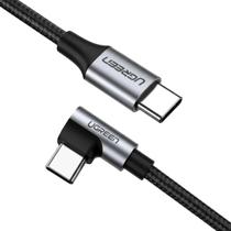Cabo Usb C Angular 90 Graus Ugreen Carregamento Turbo 60w 1m