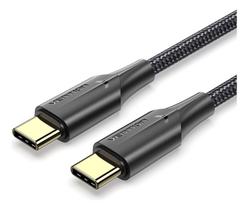 Cabo Usb C Carregamento Turbo 3a Com Led 50cm Vention