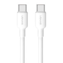 Cabo Usb-c Dados Carregamento Rápido Usams 100w Pd 2m Branco