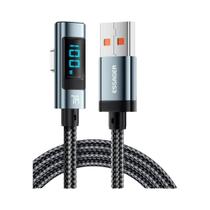 Cabo USB C De Carregamento Rápido De 100W Com Display Digital Para Huawei Mate60 pro Xiaomi Samsung