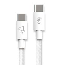 Cabo USB-C ELG 3.0A TC60 1 Metro Branco