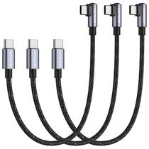 Cabo USB-C HOTNOW 1,5 pés Ângulo Reto 65W Carregamento Rápido Kit com 3 Cabo USB-C HOTNOW 1,5 pés Ângulo Reto 65W Carregamento Rápido Kit com 3