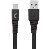 Cabo USB-C i2GO Basic 1,2m 2,4A PVC Flexível Flat Preto
