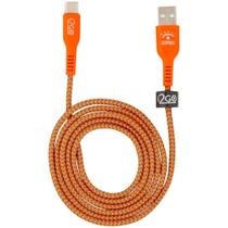 Cabo USB-C i2GO by Sertões 1,2m 3A Nylon Trançado Laranja/Cinza - Edição Limitada