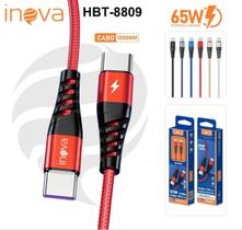 Cabo usb-c inova 65w 1m hbt-8809 carregamento rápido Cabo usb-c inova 65w 1m hbt-8809 carregamento rápido
