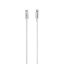 Cabo USB-C - Lightning 1,2m PVC branco Intelbras EUCL 12PB Cabo USB-C - Lightning 1,2m PVC branco Intelbras EUCL 12PB