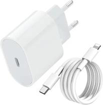 Cabo Usb-C-Lightning + Fonte Carregado 20W Turbo Compatível SE X Xr 11 12 13 14