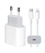 Cabo Usb-C-Lightning + Fonte Carregador 20W Turbo Compatível iPhone SE X Xr 11 12 13 14