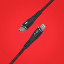 Cabo usb-c/ lightning homologado coca-cola preto