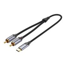 Cabo Usb-c Macho Para 2rca Macho 1m Vention P/ Som Caixa