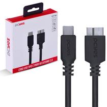Cabo Usb C, Micro Usb-B 3.0 1m Hd Externo Para Seagate Wd Cabo Usb C, Micro Usb-B 3.0 1m Hd Externo Para Seagate Wd