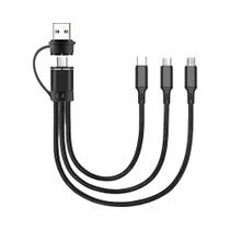Cabo USB C Multi Carregamento Curto De 30cm Carregamento Rápido Para iPhone 15 14 13 11 pro Samsung