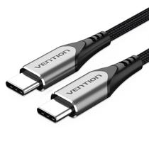 Cabo Usb-c P/ Tipo-c Turbo 50cm 60w 3a Carga Rápida Vention