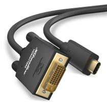 Cabo USB-C para DVI 24+1 1M Thunderbolt 3 para DVI 1 Metro