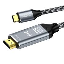 Cabo USB C para HDMI 2.1 DGHUMEN 8K 48 Gbps 2 m Thunderbolt 4/3 Cabo USB C para HDMI 2.1 DGHUMEN 8K 48 Gbps 2 m Thunderbolt 4/3