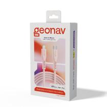 Cabo usb-c para lightning mfi em silicone 1,5m rosa geonav