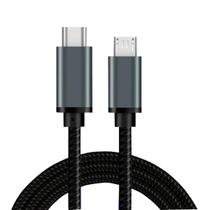 Cabo USB-C para Micro USB 1m Carga Rápida 2.4A 480Mbps